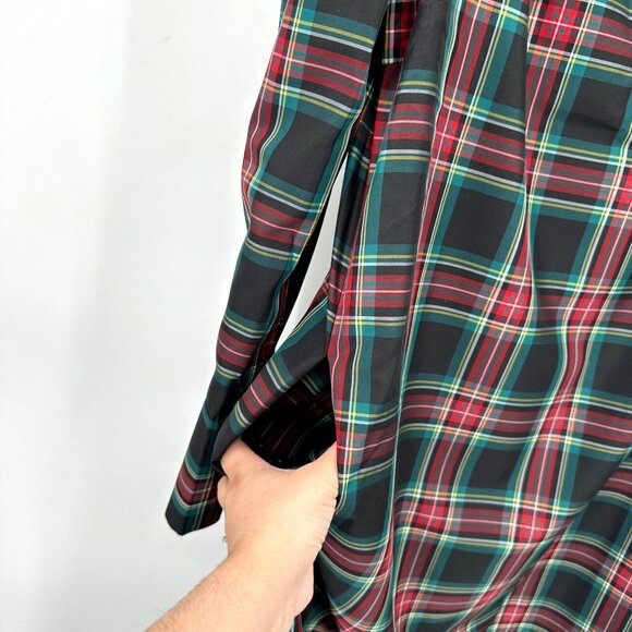 Tuckernuck Women's Highland Tartan Demy Dress sz L NWT Long Sleeve Shift Maxi - Picture 5 of 9
